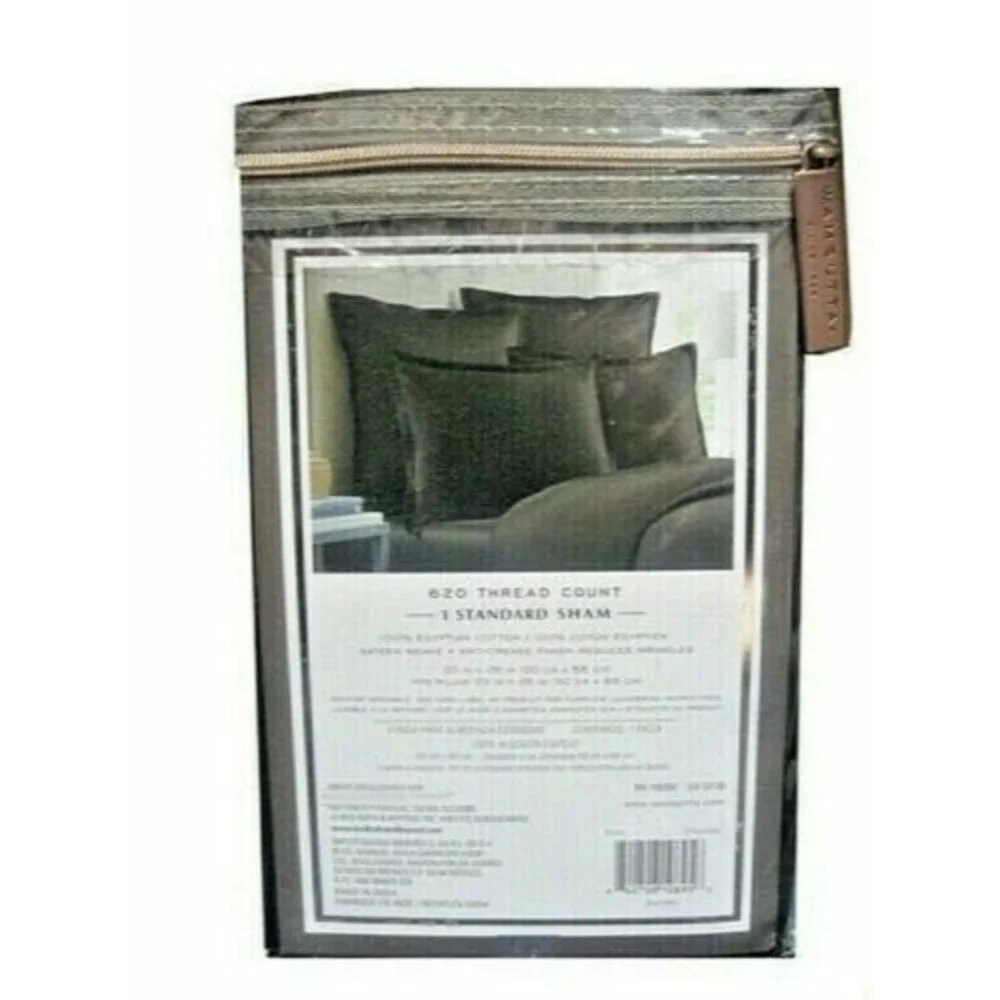 Wamsutta Chocolate Standard Sham 100% Egyptian 620 Thread Count Cotton Dorm Room